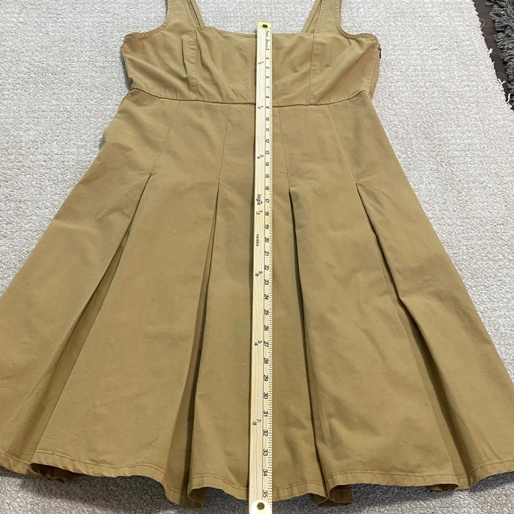 J. Crew Yellow Midi Dress Size 10 100% Cotton